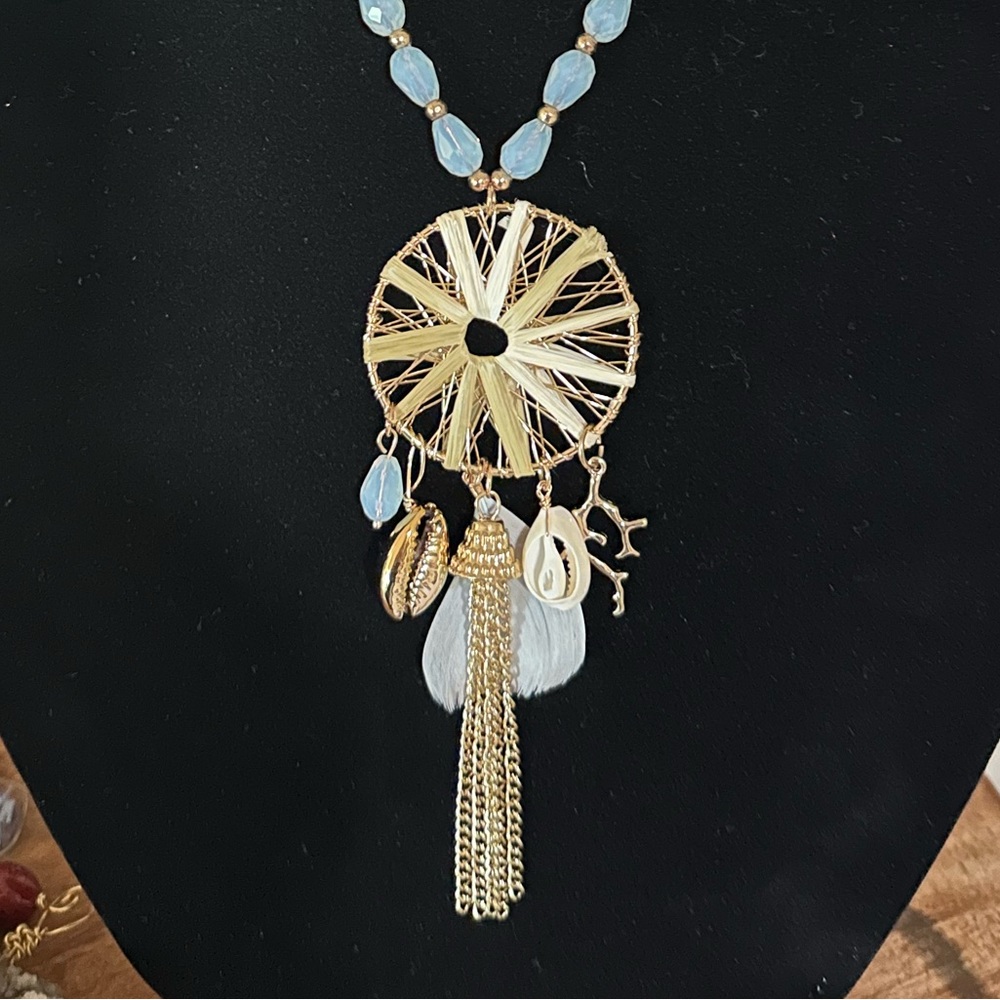 75. Long necklace,  beautiful.
